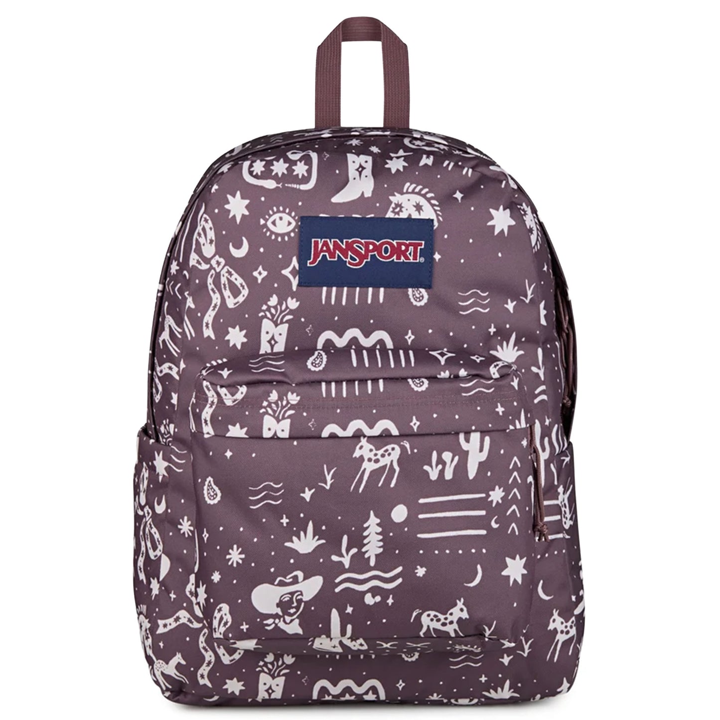 JanSport SuperBreak Plus Backpack - Yeehaw and Horse / Mahogany