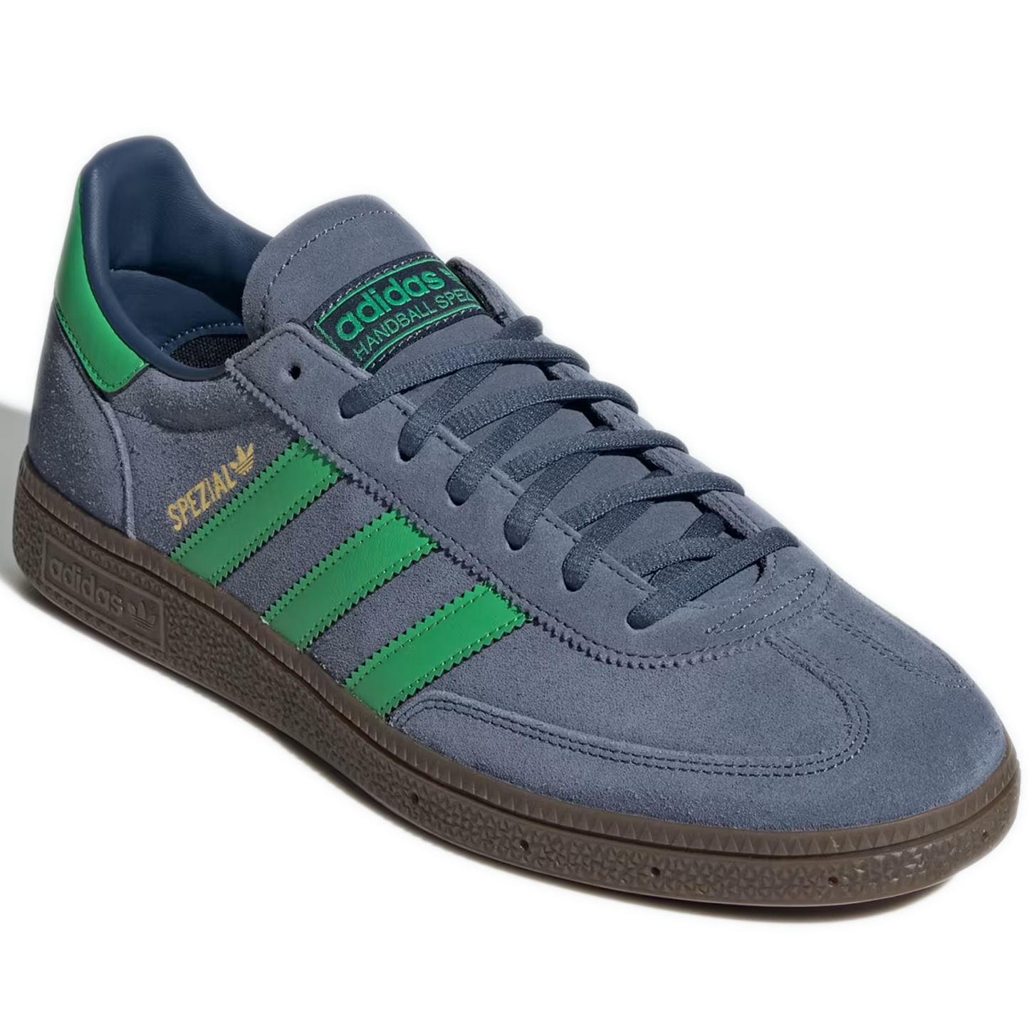 Adidas Handball Spezial Men's Shoes - Preloved Ink / Semi Screaming Green / Gold Metallic Front Side