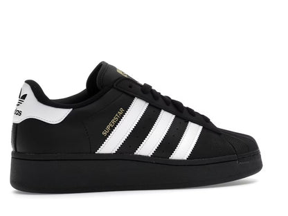 Grade School Adidas Superstar XLG J Shoes - Black/White/Gold
