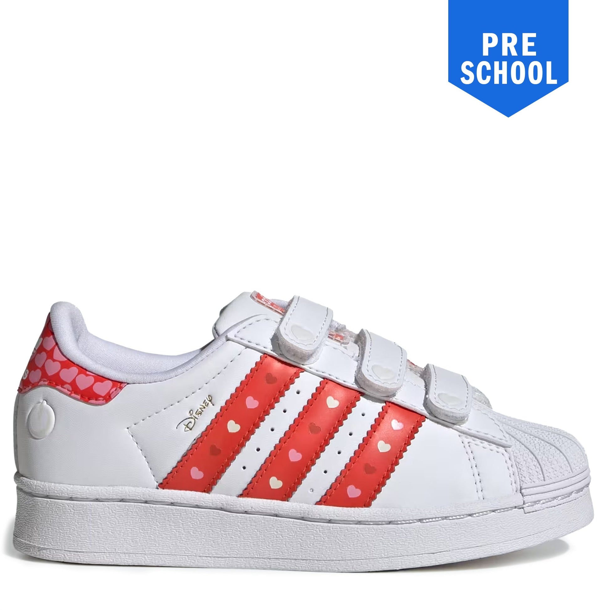 Preschool Adidas Disney Superstar Led Lights Comfort Closure Cloud White Bright Red