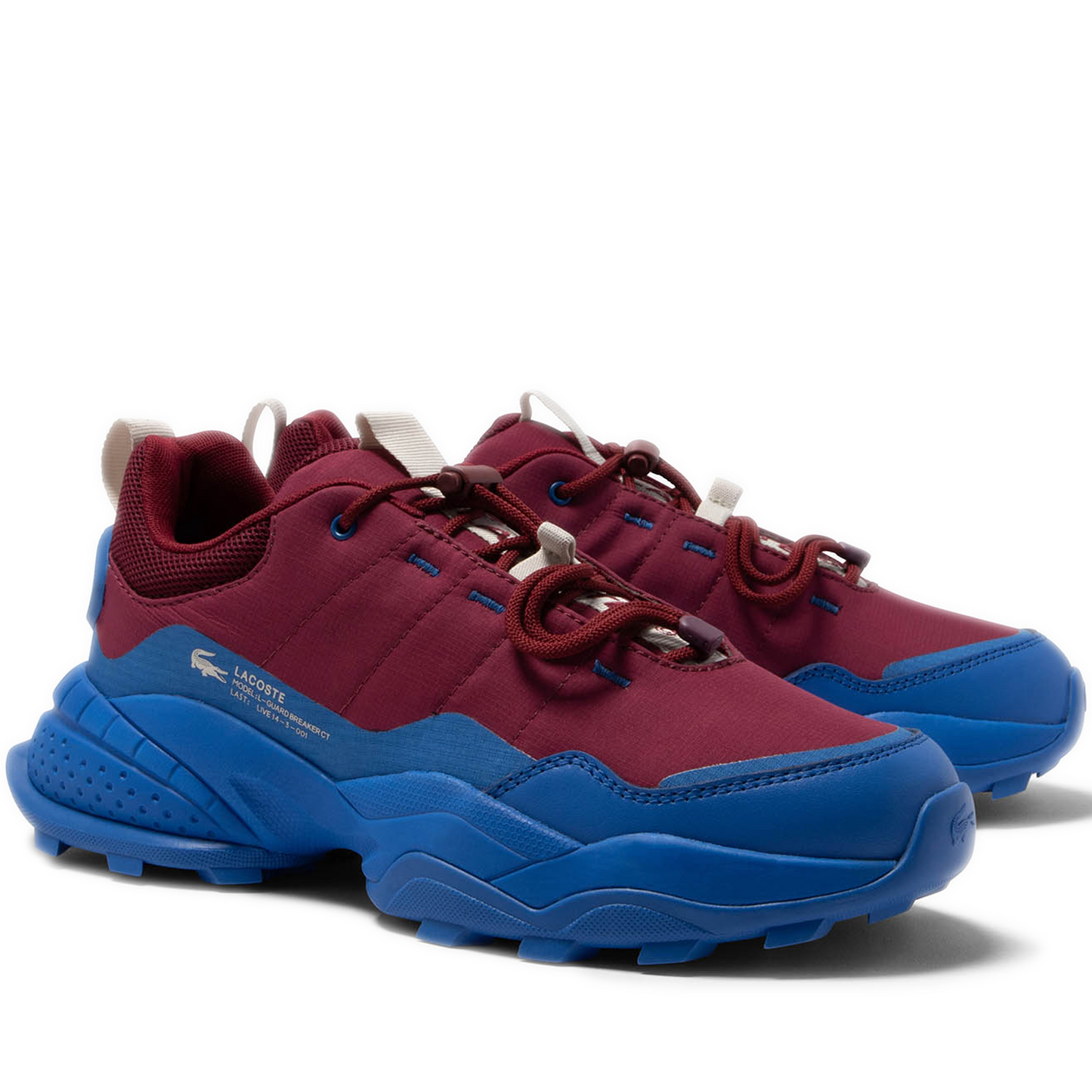 Men's Lacoste L-Guard Breaker CT Textile Outdoor Sneakers - Burgundy/ Blue