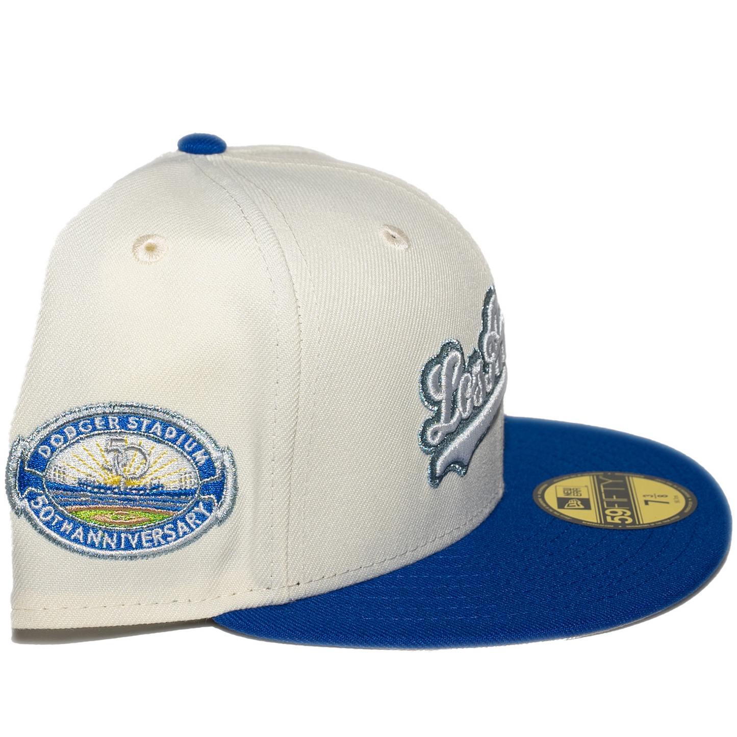 New Era Los Angeles Dodgers 59Fifty Fitted Hat - Chrome/ Blue