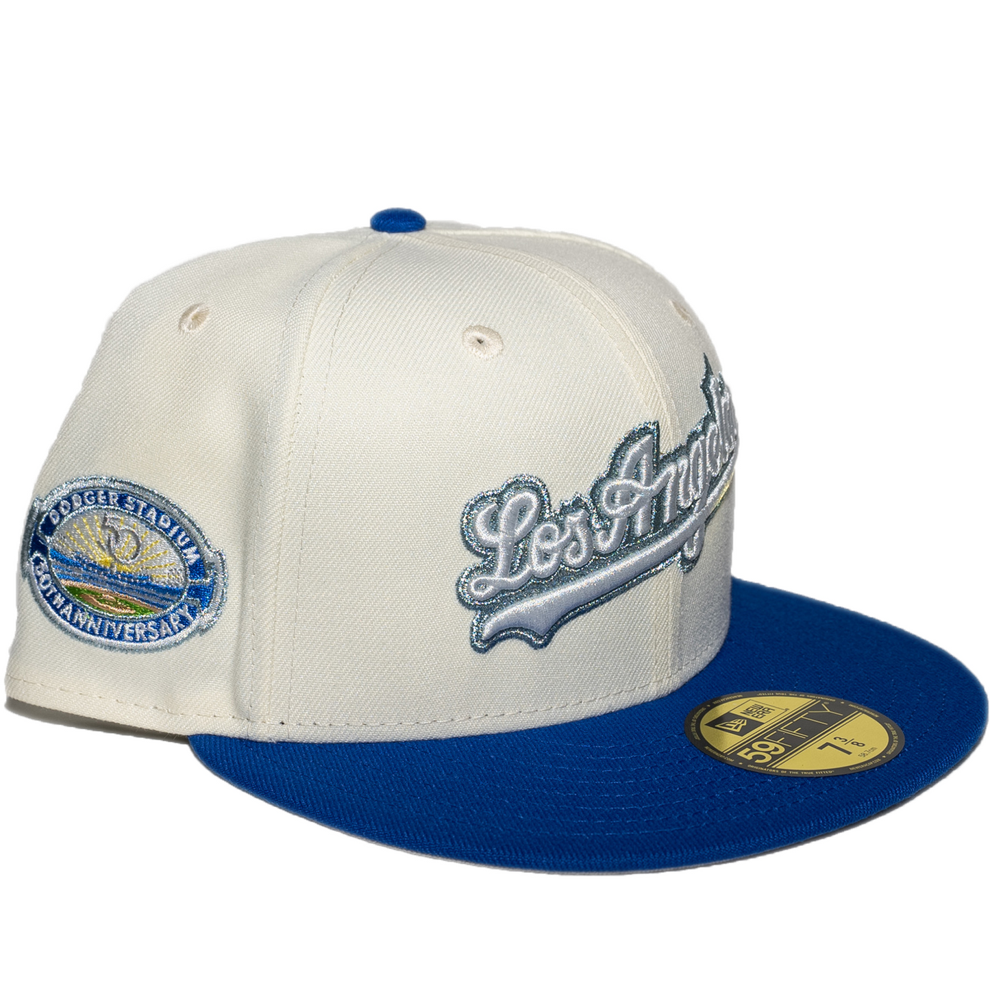 New Era Los Angeles Dodgers 59Fifty Fitted Hat - Chrome/ Blue