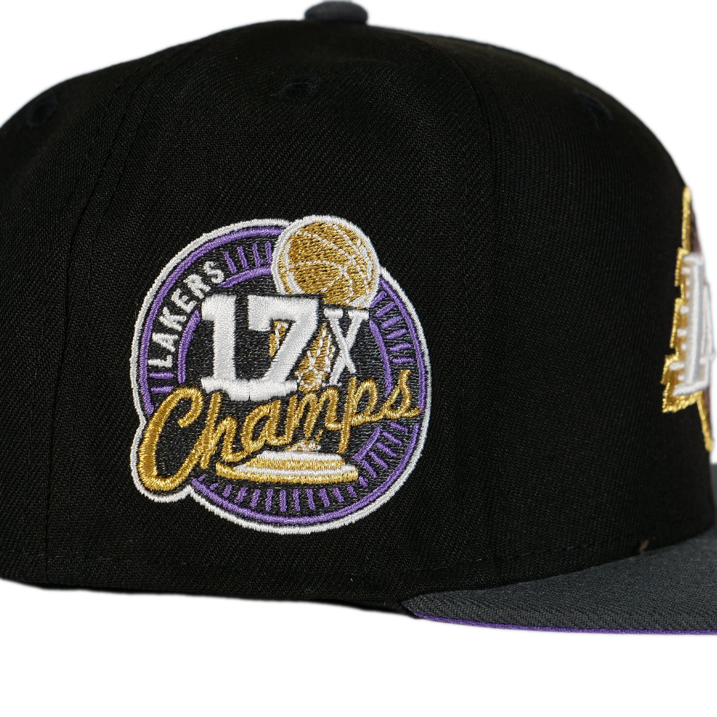 New Era Los Angeles Lakers 59FIFTY Fitted Hat - Graphite/ Black/ Purple