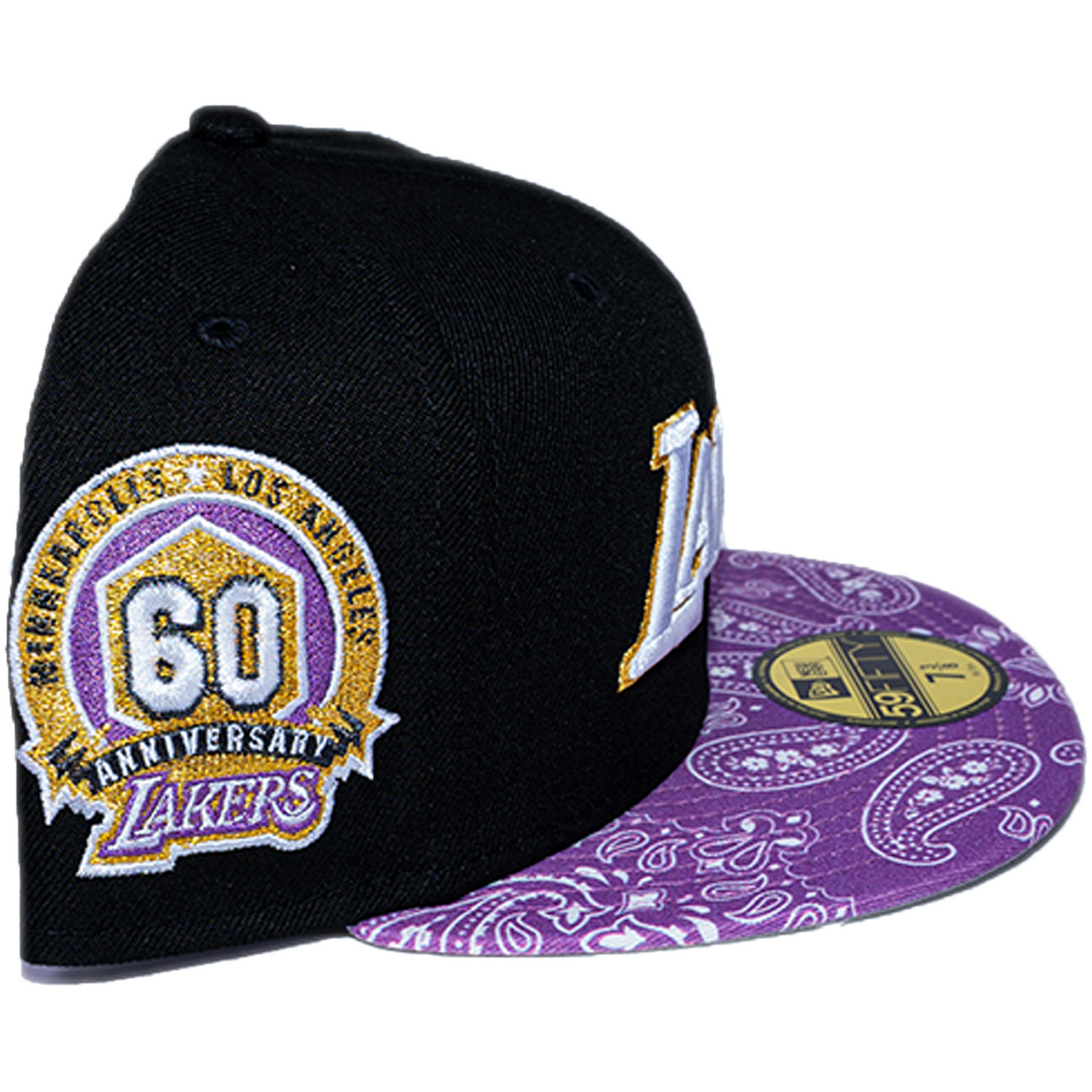 New Era Los Angeles Lakers 59Fifty Fitted Hat - Black/ Purple