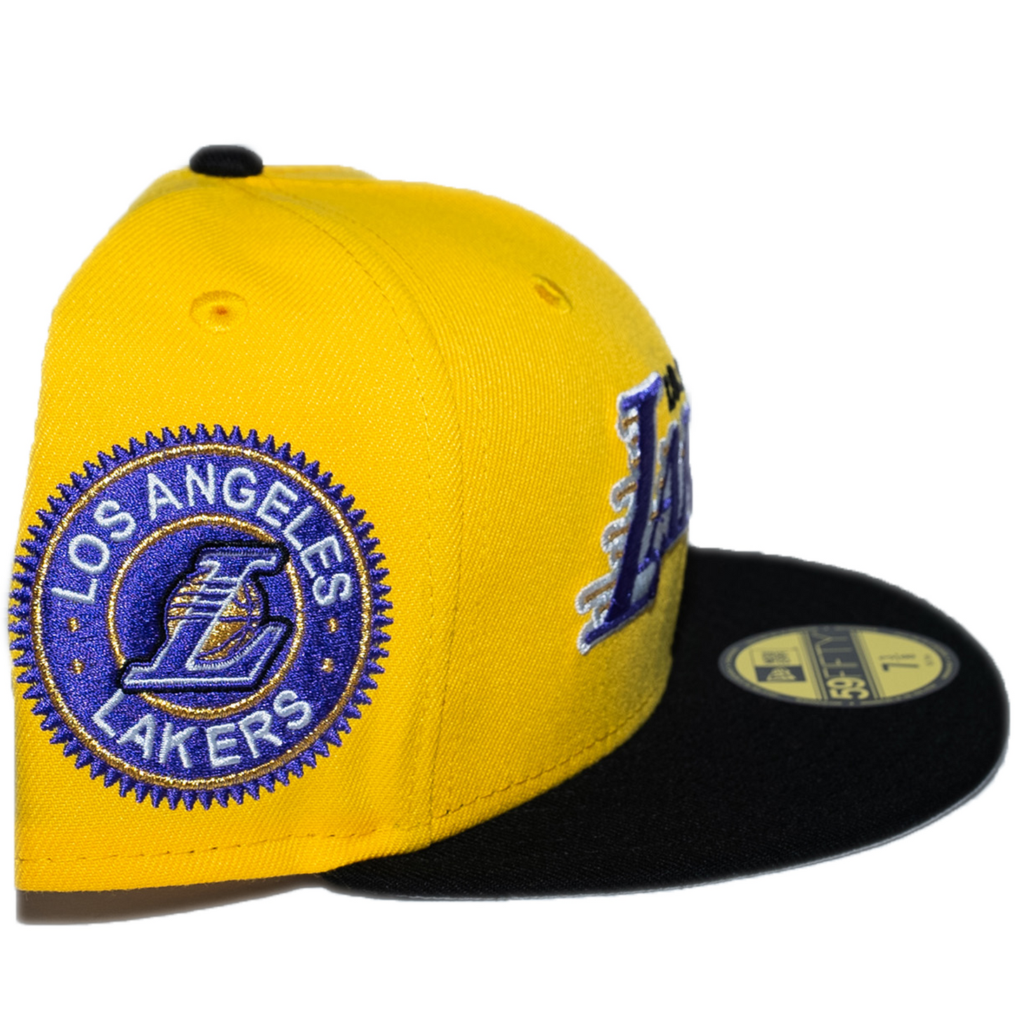 New Era Los Angeles Lakers 59Fifty Fitted Hat - Yellow/ Black