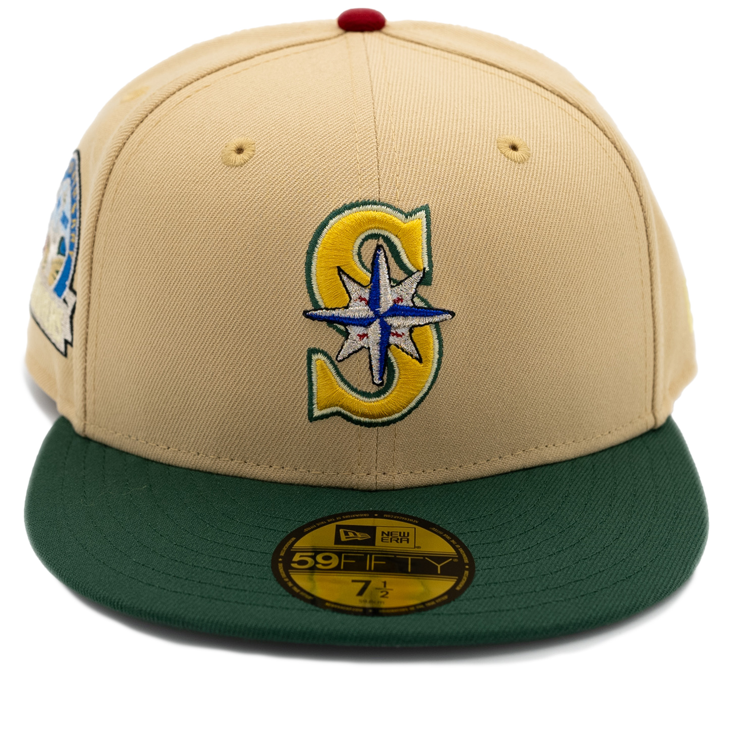 New Era Seattle Mariners 59Fifty Fitted Hat - Cream/ Green