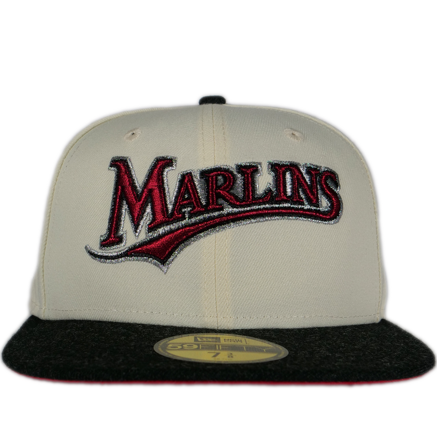 New Era Florida Marlis 59FIFTY Fitted Hat - Cream/ Black/ Red