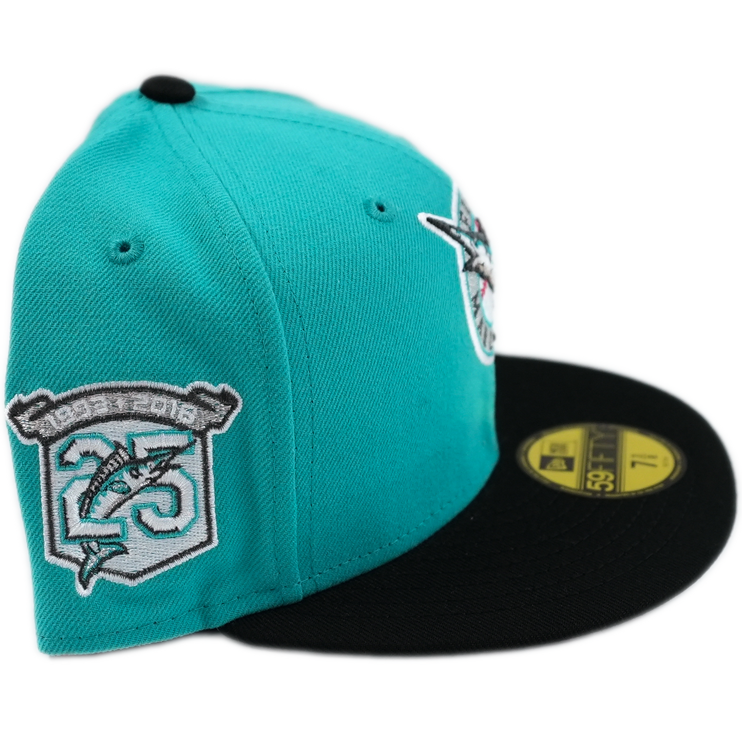 New Era Florida Marlins 59Fifty Fitted Hat - Teal/ Black