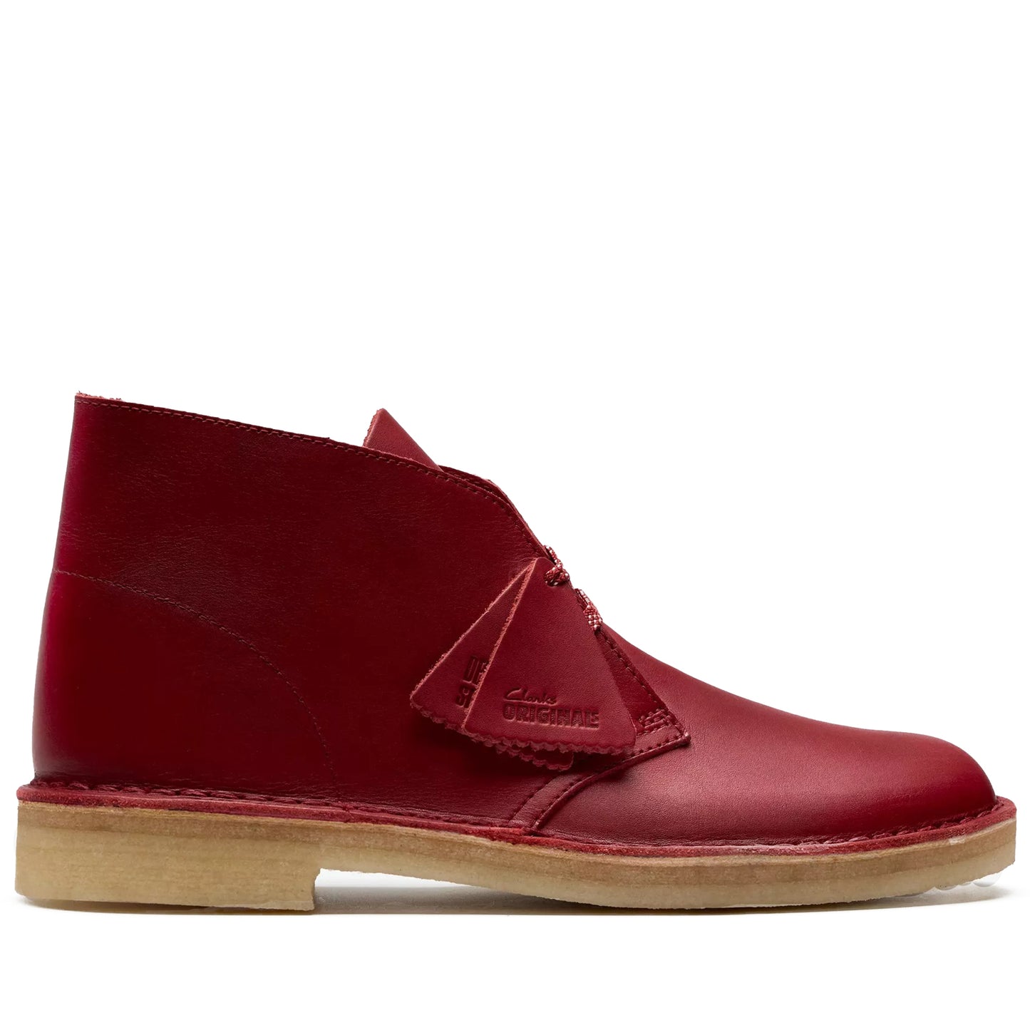 Men's Clarks Desert Boot - Dark Red Leather Dark Red Leather