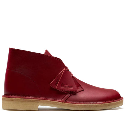 Men's Clarks Desert Boot - Dark Red Leather Dark Red Leather