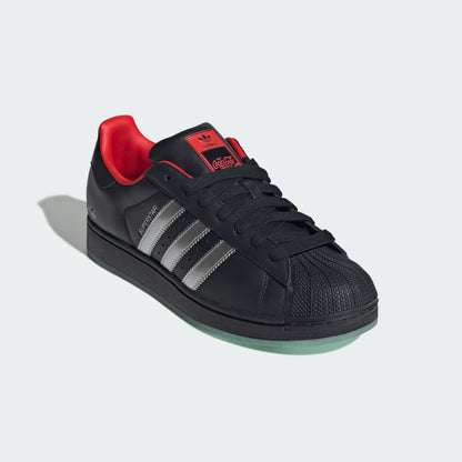 Men's Adidas x Coca-Cola Superstar II - Core Black / Silver Metallic