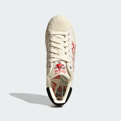 Men's Adidas x Coca-Cola Superstar II - Core White / Core Black / Cream White