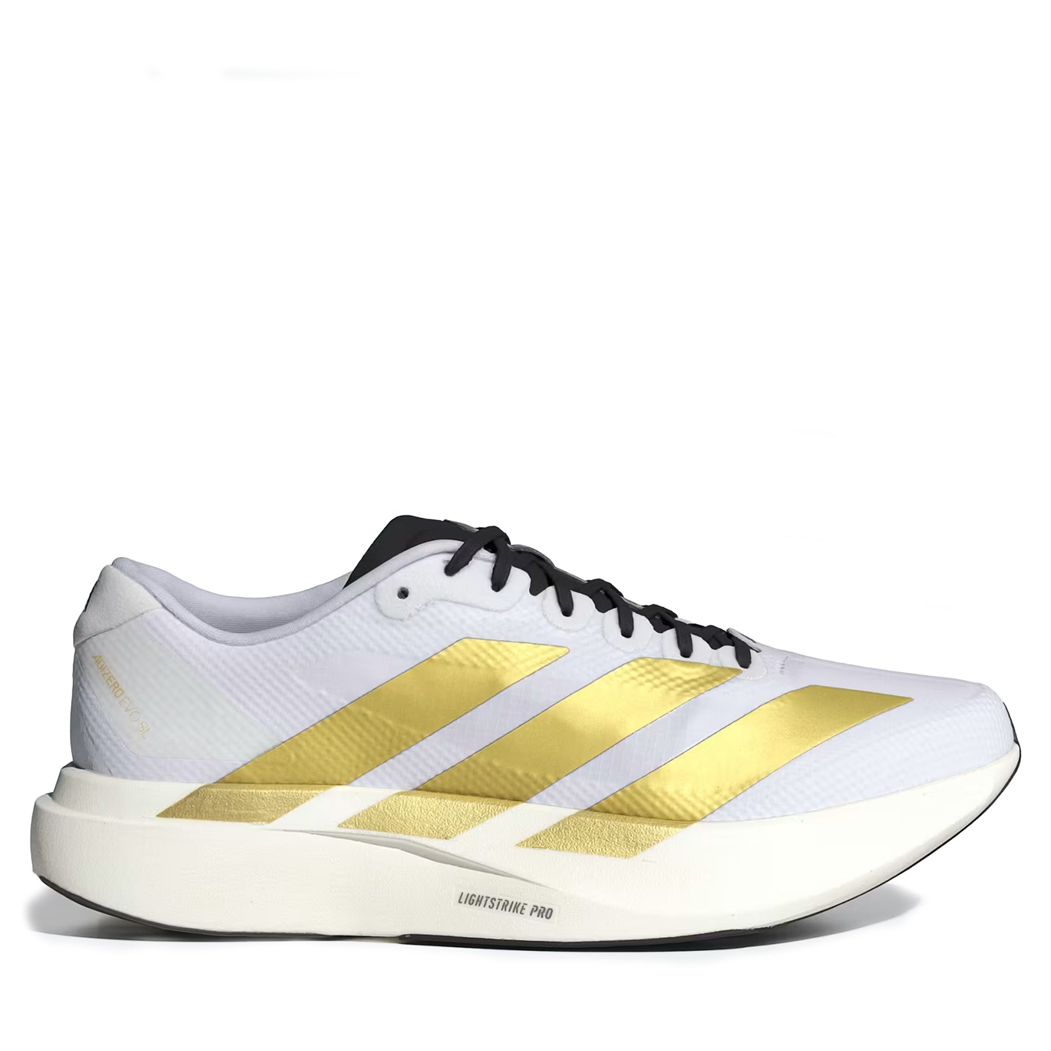 Men's Adidas Adizero Evo SL Woven - Cloud White/Matte Gold/Core