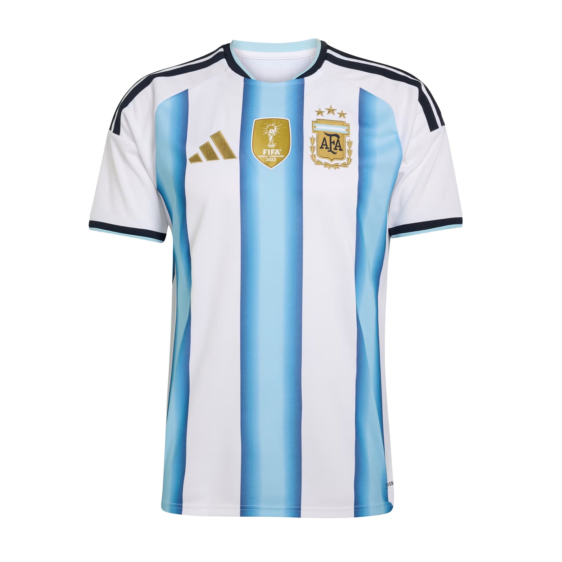Men's Adidas Argentina 26 Home Messi Authentic Jersey White Icey Blue Light Blue