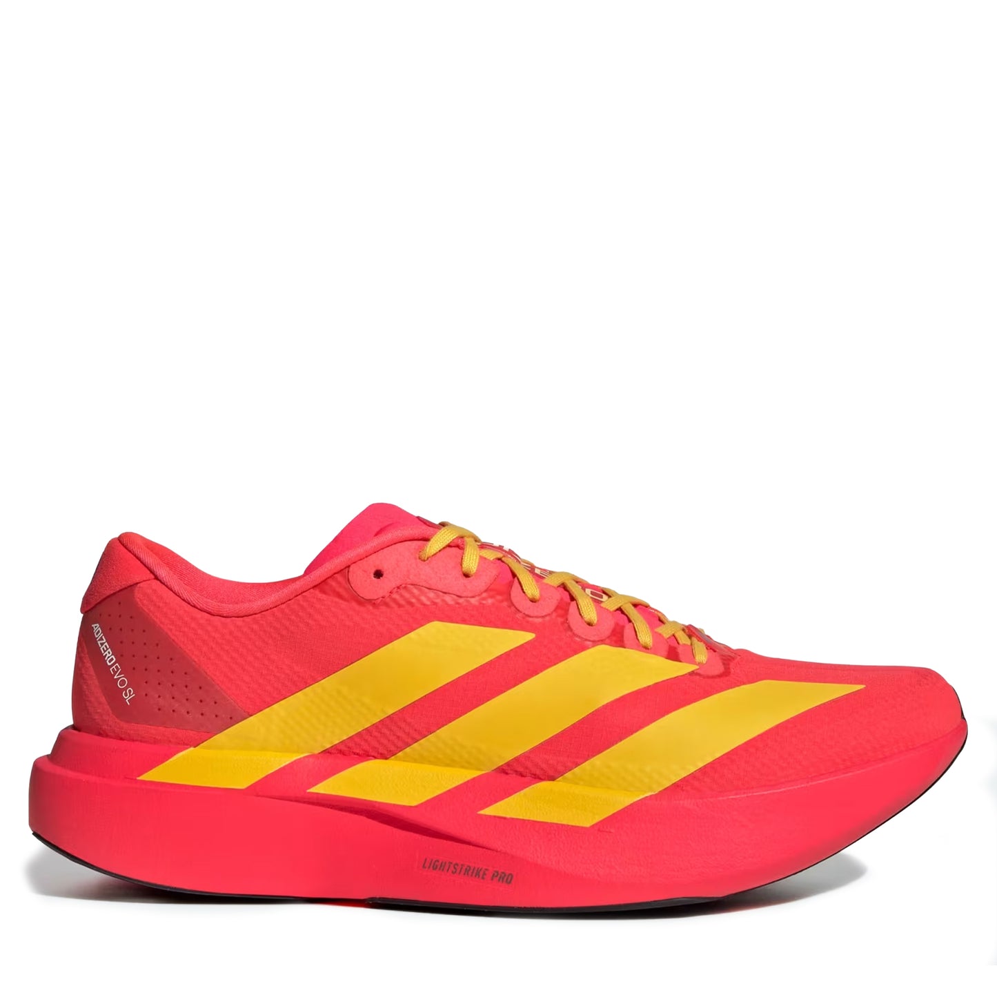 Men's Adidas Adizero Evo SL Woven - Lucid Red/Bold Gold/Semi Lucid Blue Lucid Red Bold Gold Semi Lucid Blue