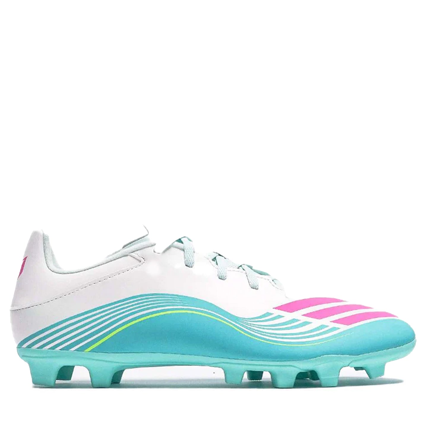 Men's Adidas F50 Messi Club FG/MG White Pink Aqua&nbsp;