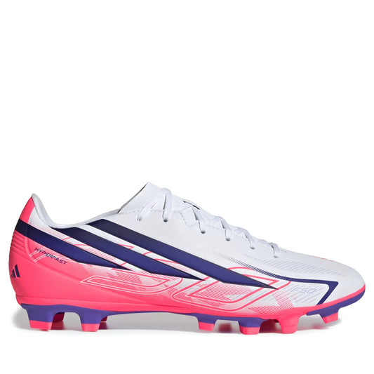 Adidas F50 Hyperfast Club Firm Ground / Multi Ground - Cloud White / Solar Purple / Solar Turbo