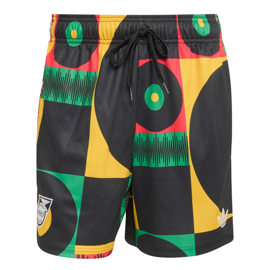 Men's Adidas Jamaica x Bob Marley Shorts - Black/Multicolor