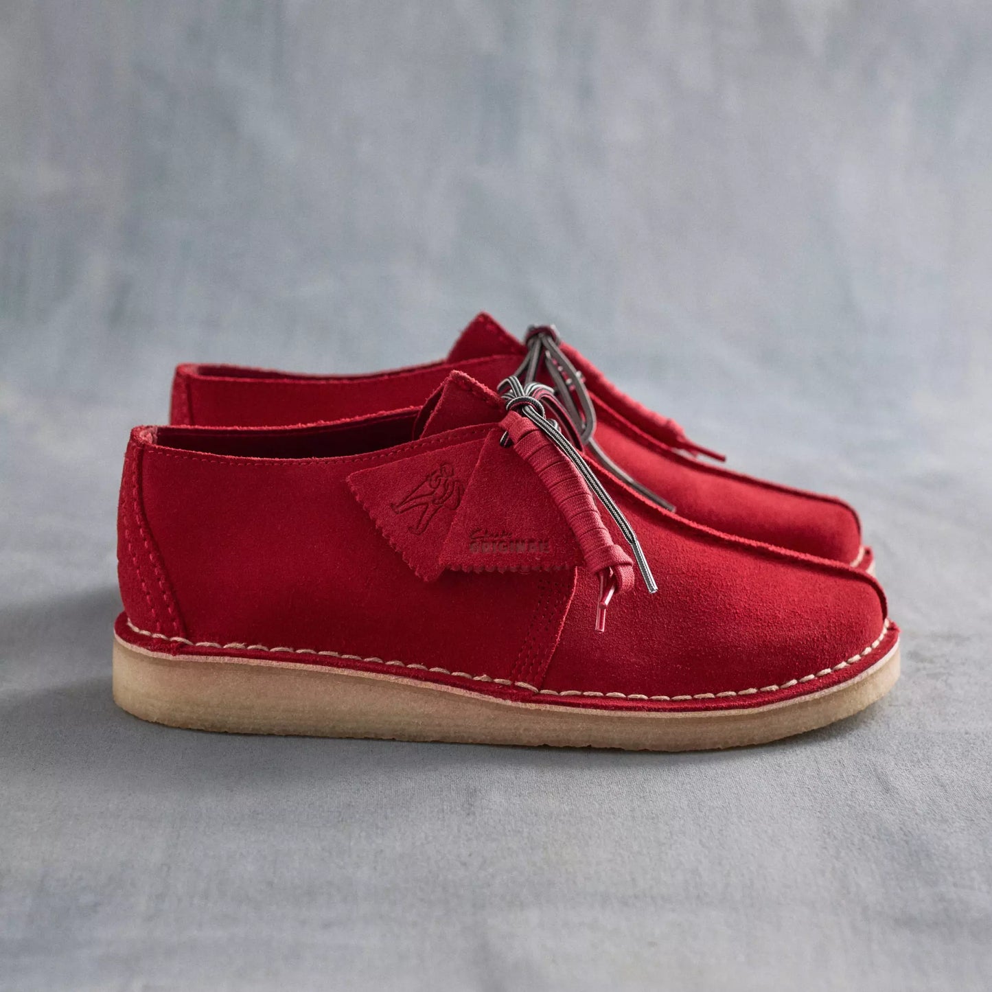 Men's Clarks Desert Trek - Red Suede