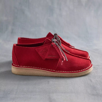 Men's Clarks Desert Trek - Red Suede