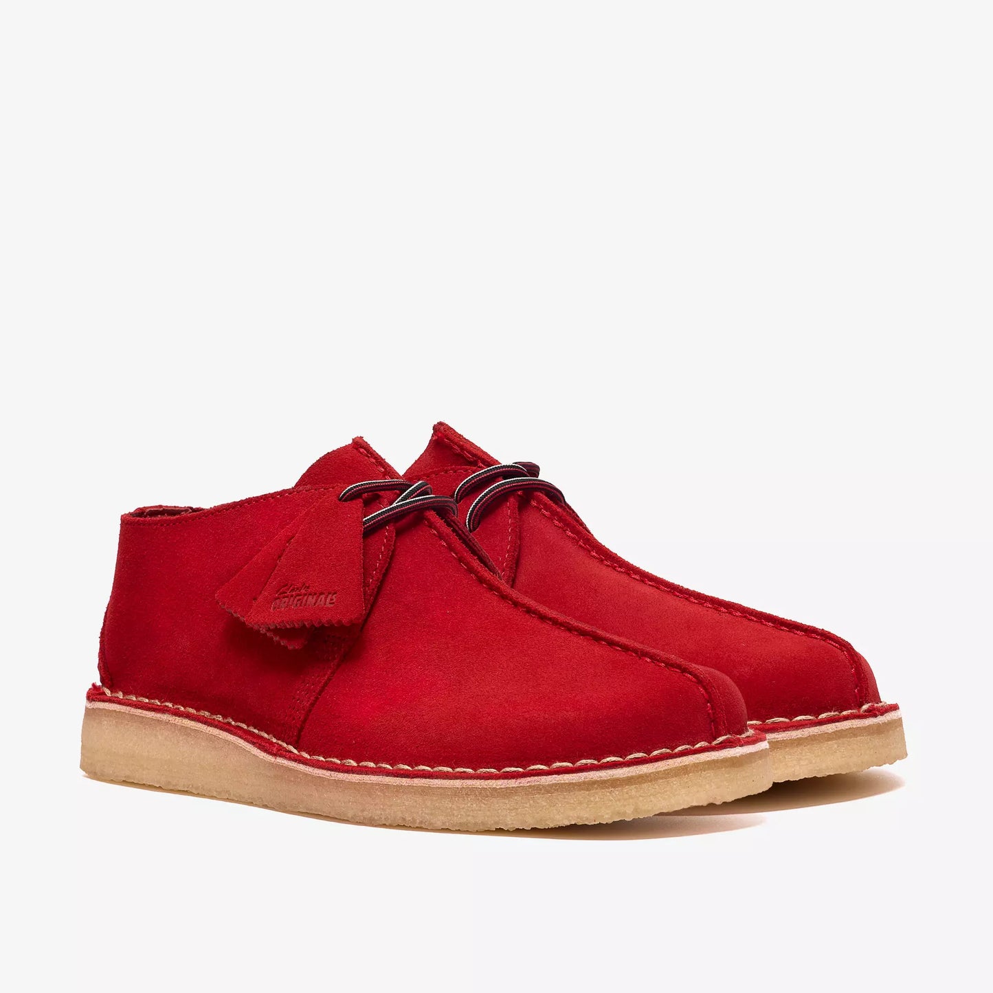 Men's Clarks Desert Trek - Red Suede