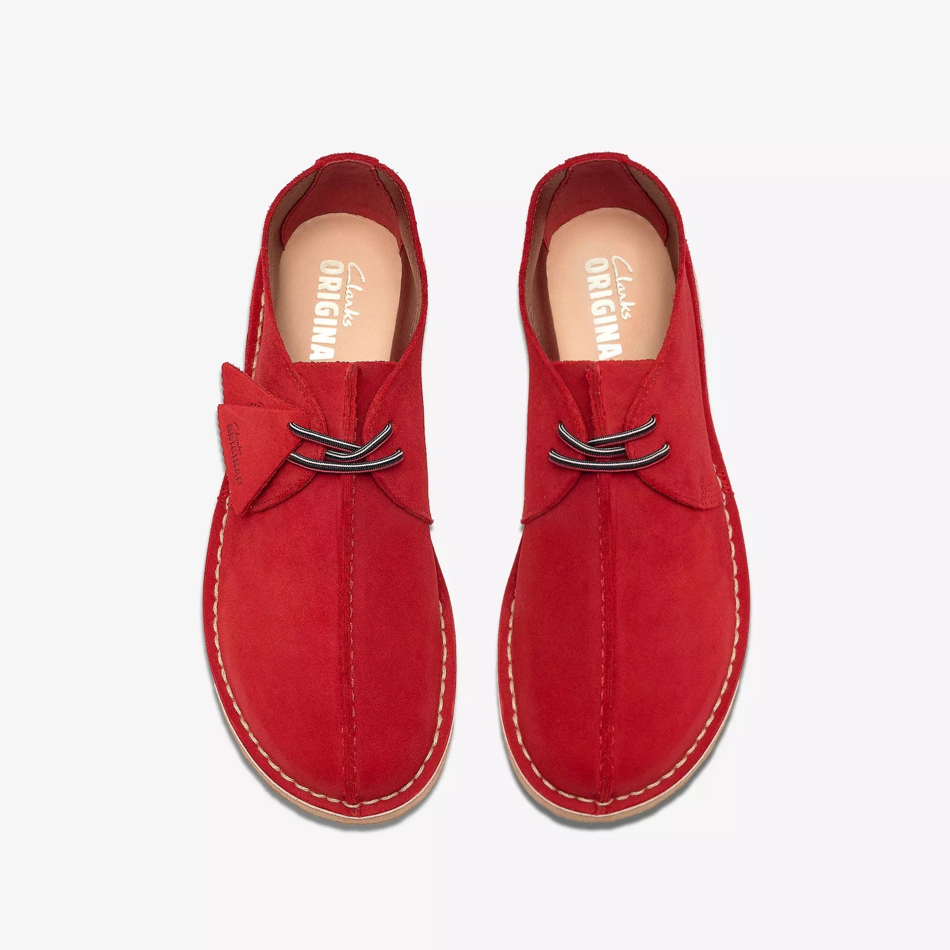 Men's Clarks Desert Trek - Red Suede