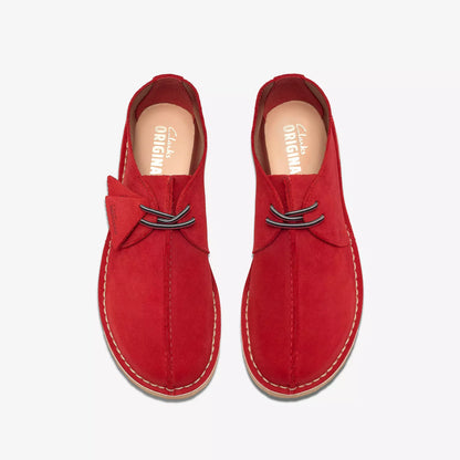 Men's Clarks Desert Trek - Red Suede