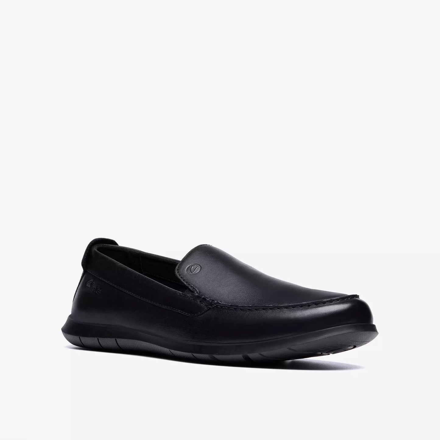 Men's Clarks Flexway Step Light - Black Smooth