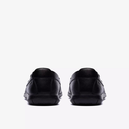 Men's Clarks Flexway Step Light - Black Smooth