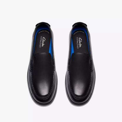 Men's Clarks Flexway Step Light - Black Smooth