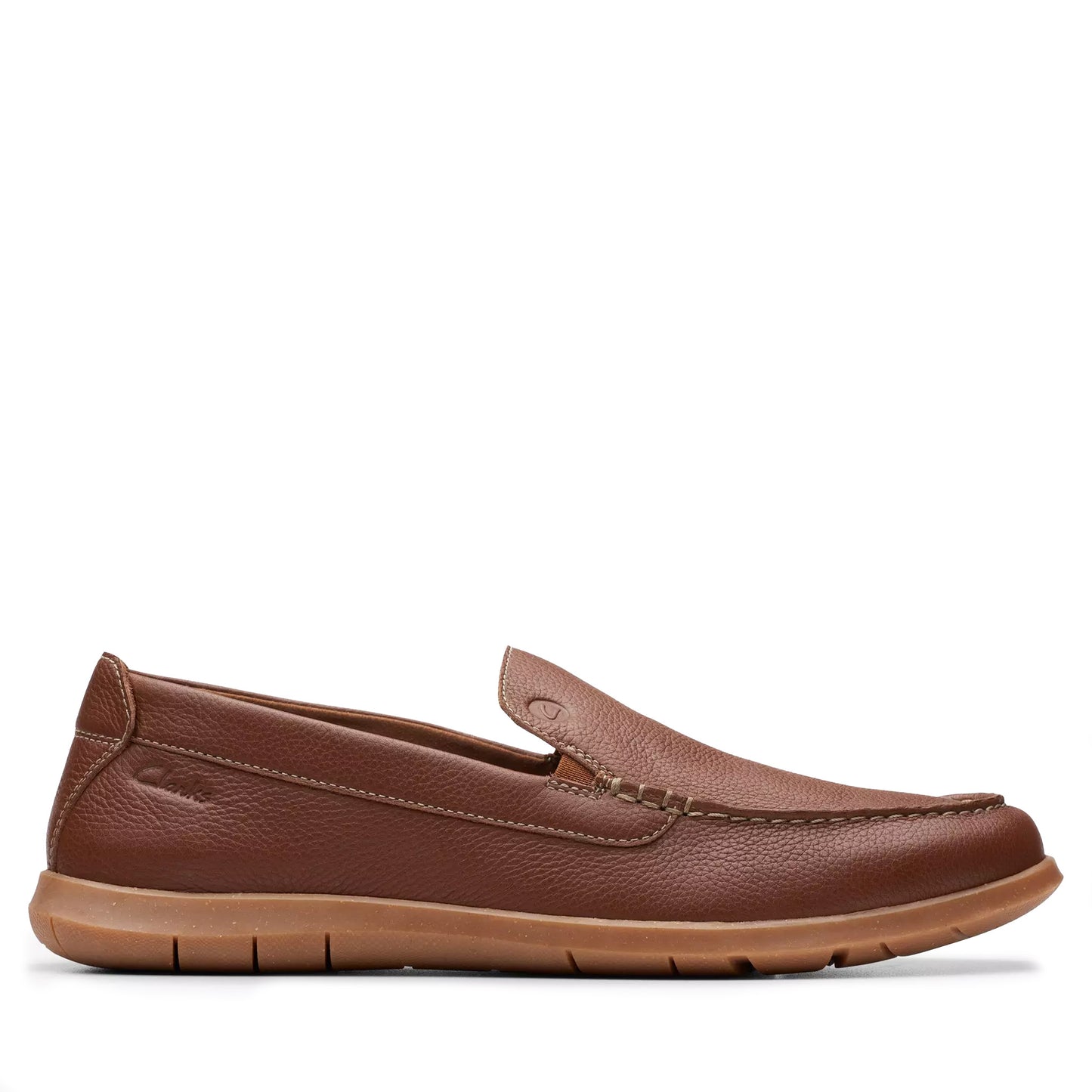 Men's Clarks Flexway Step Light - Brown Leather