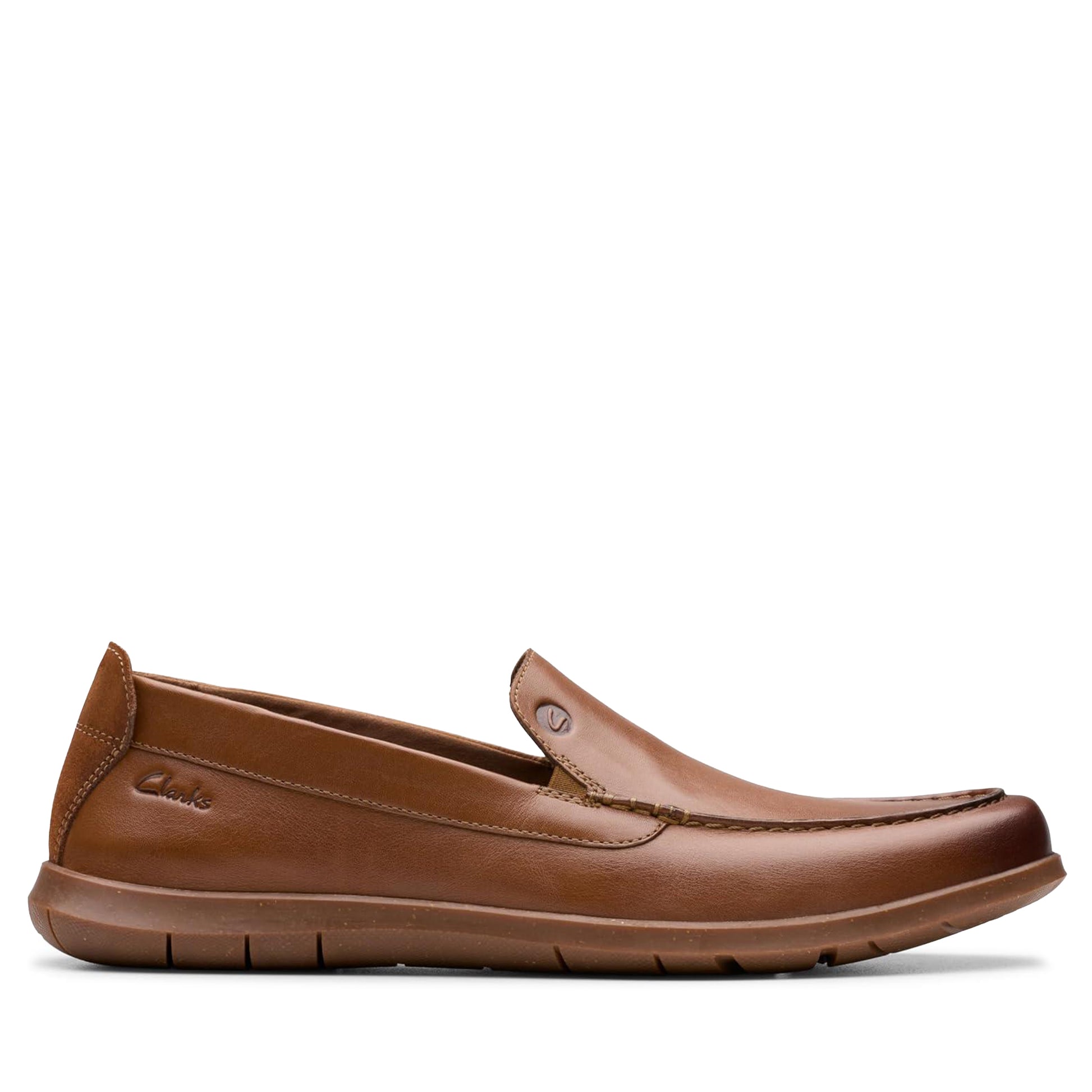Men's Clarks Flexway Step Light - Tan Leather
