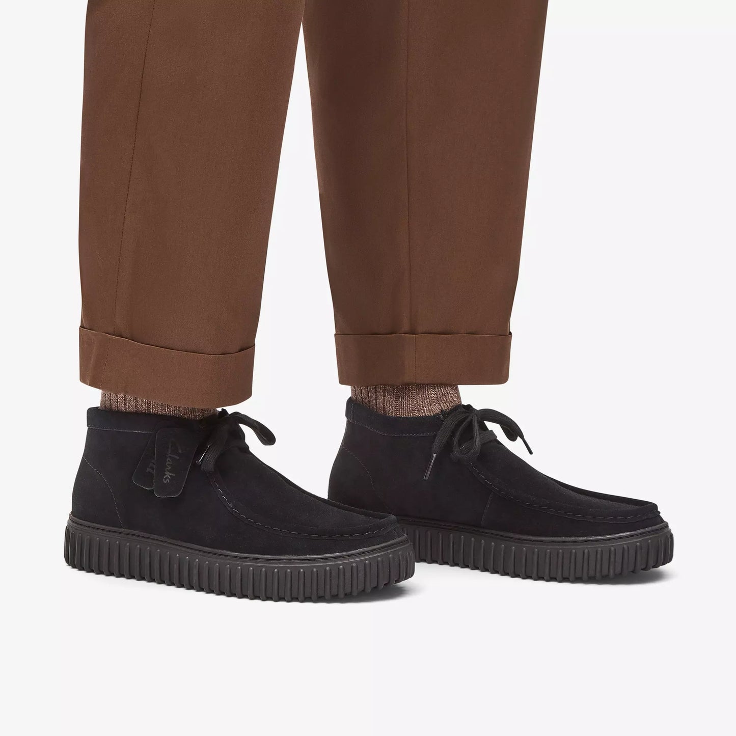 Men's Clarks Torhill Hi - Black Suede
