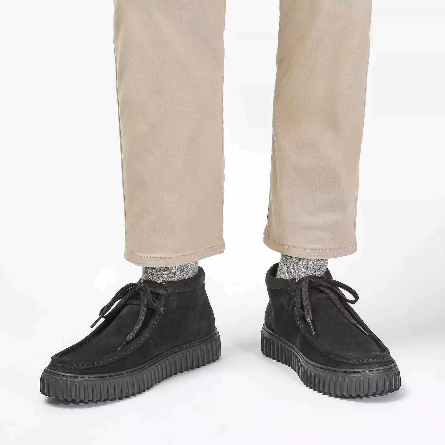 Men's Clarks Torhill Hi - Black Suede