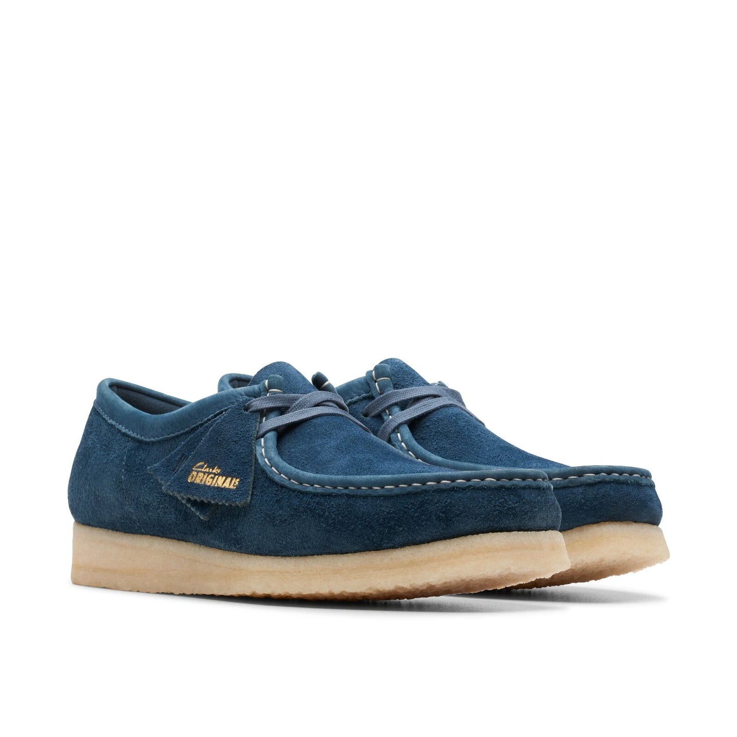 Men's Clarks Wallabee Low - Navy / Teal