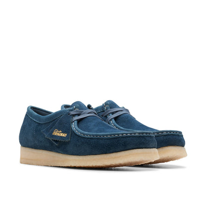 Men's Clarks Wallabee Low - Navy / Teal