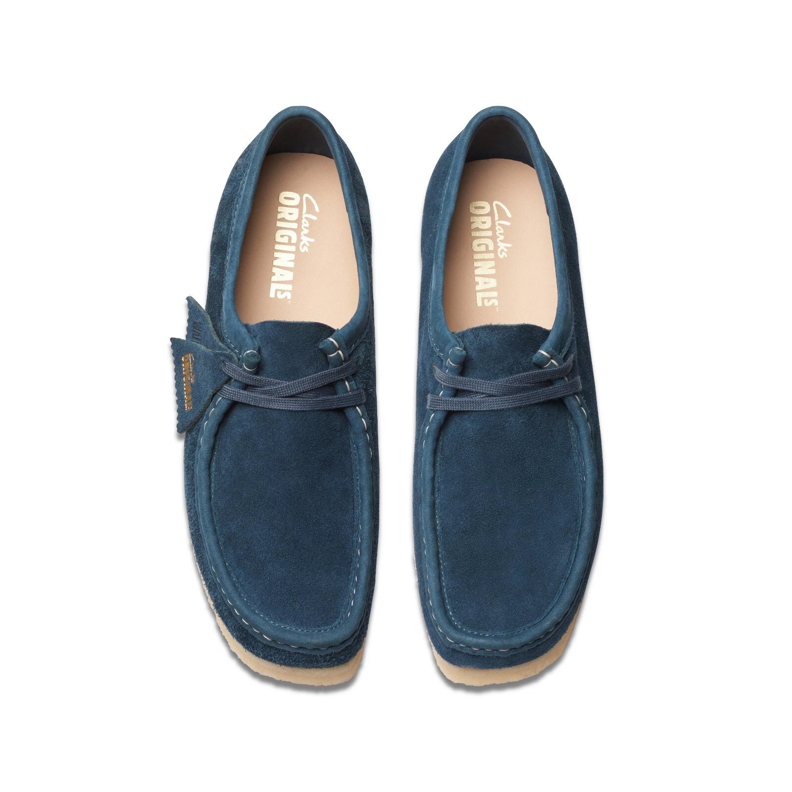Men's Clarks Wallabee Low - Navy / Teal
