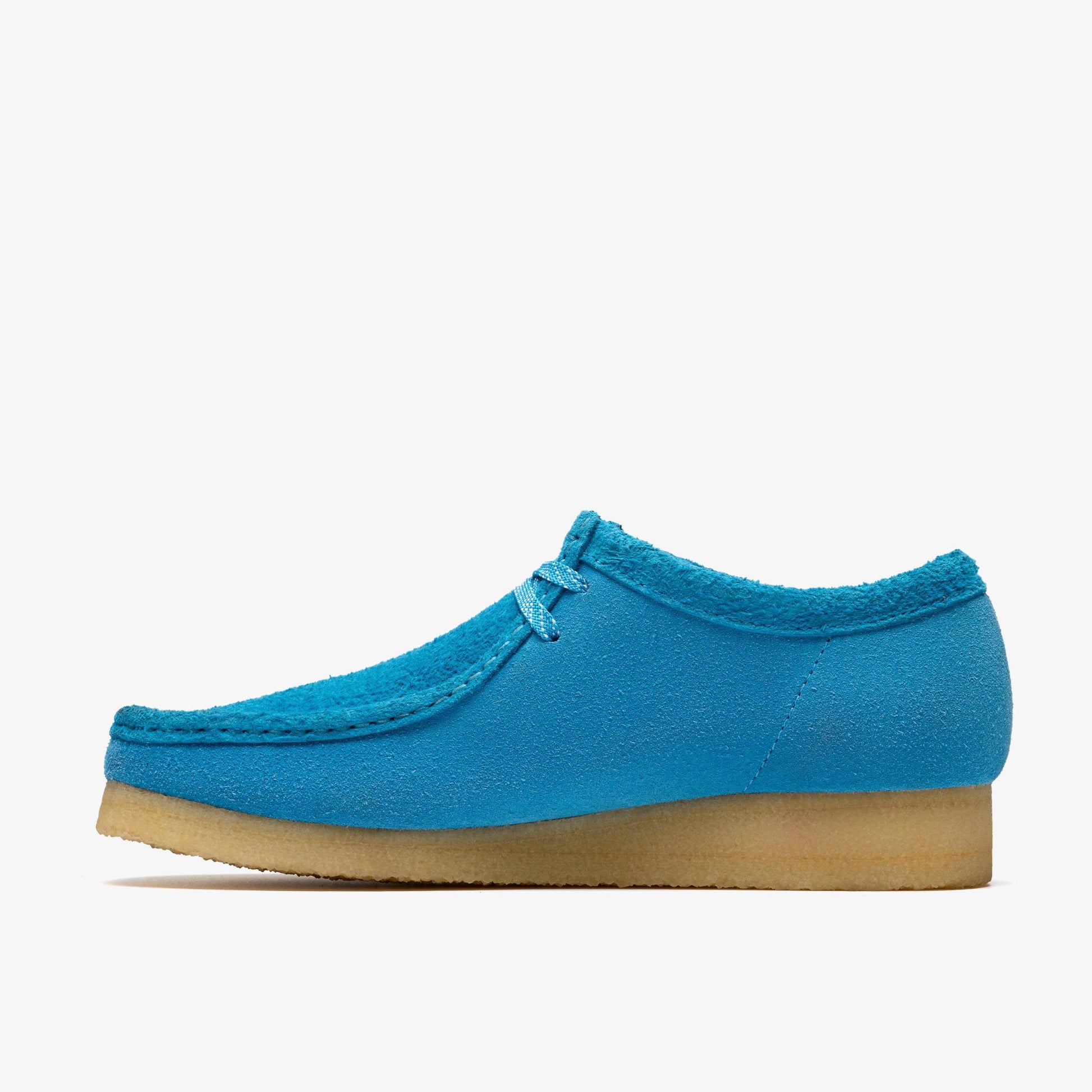 Men's Clarks Wallabee - Pacific Blue Suede