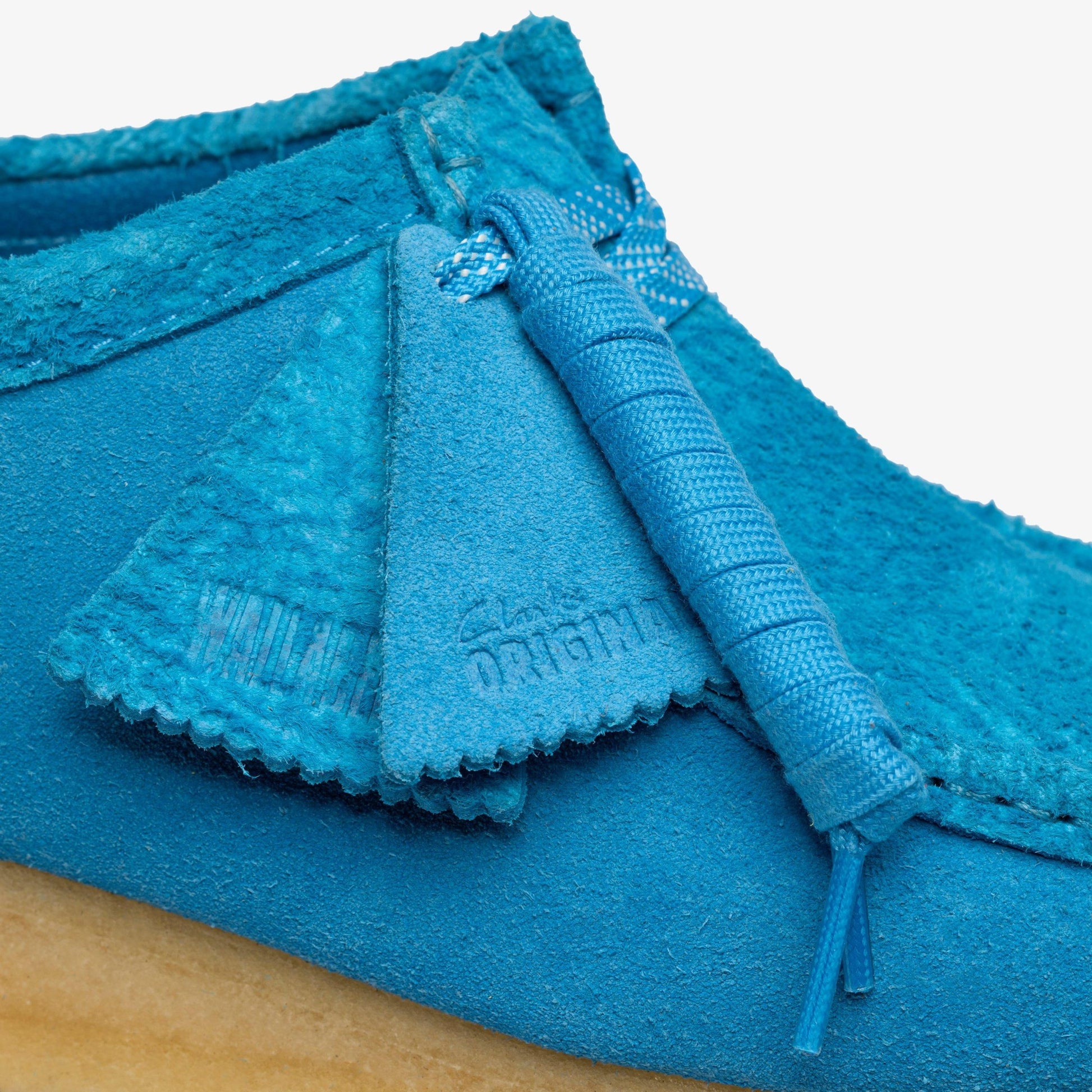Men's Clarks Wallabee - Pacific Blue Suede