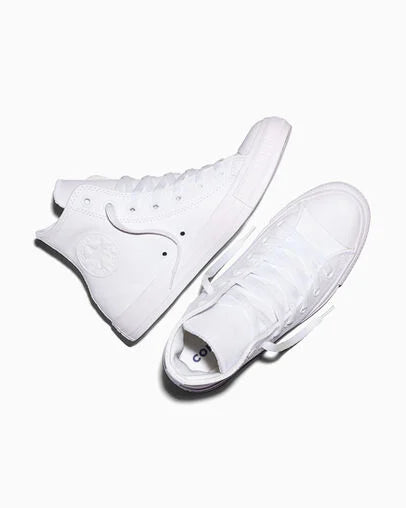 Men's Converse Chuck Taylor All Star Leather High Top - White Monochrome