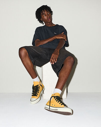 Converse Chuck Taylor Throwback High Top - Gold Palm/Vintage White/Black