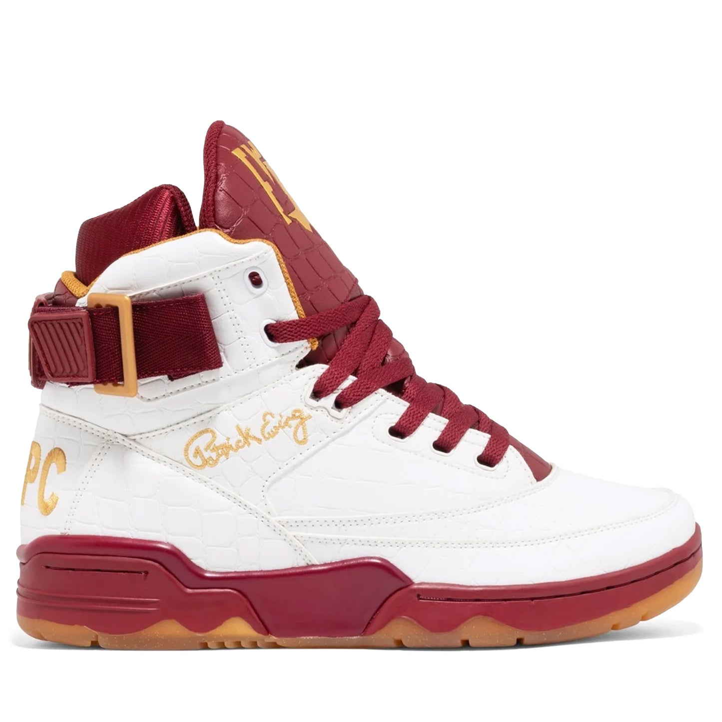 Men's Ewing x PIMP C - White / Burgundy / Gold