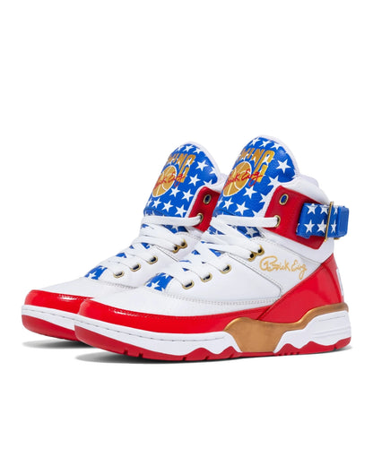 Men's Ewing 33 HI USA- White/Red/ Blue/Gold