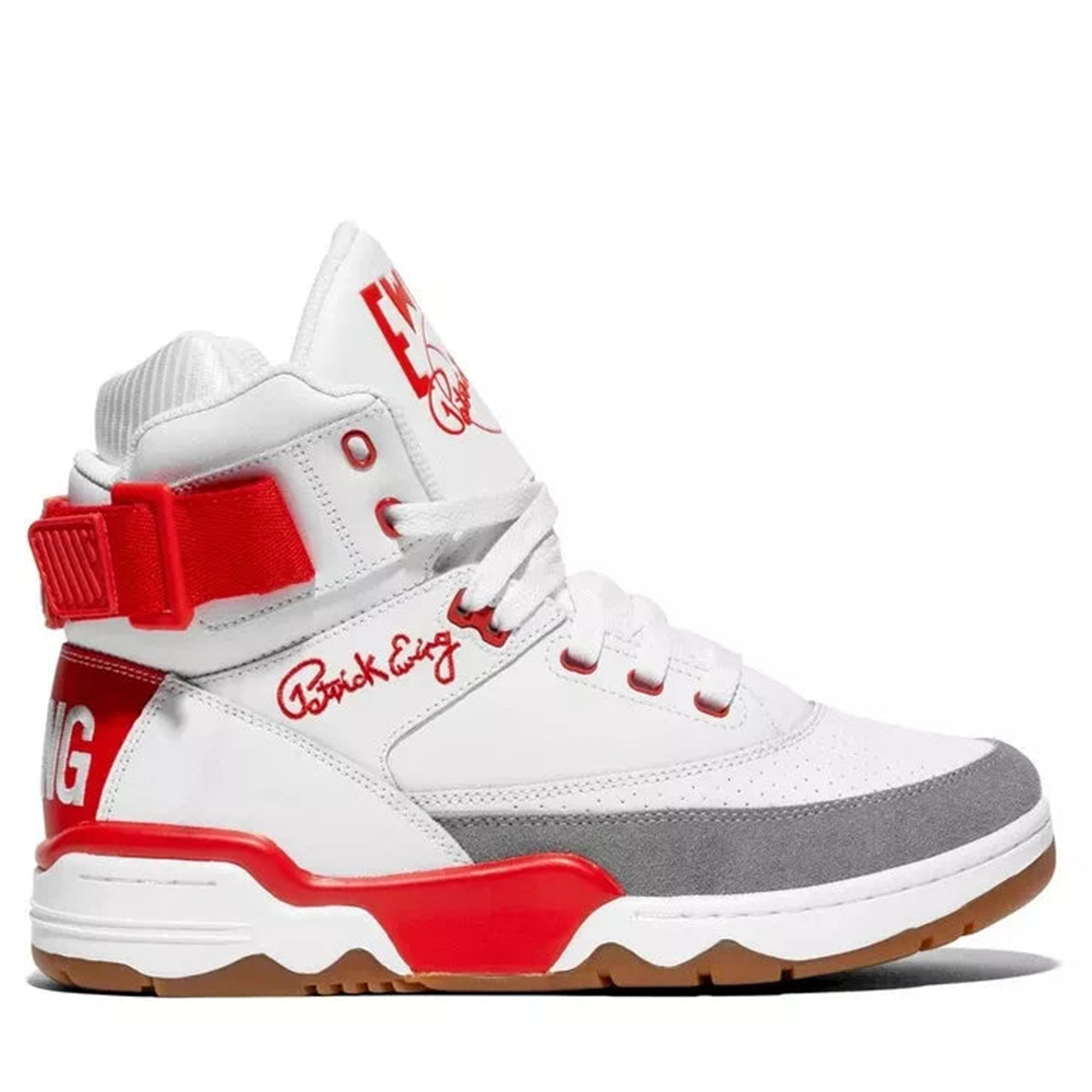 Men´s Ewing Athletics 33 HI White Red Grey Gum 8.5