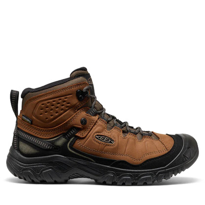 Men's Keen Targhee IV Mid Waterproof Hiking Boots - Bison/Black Bison Black