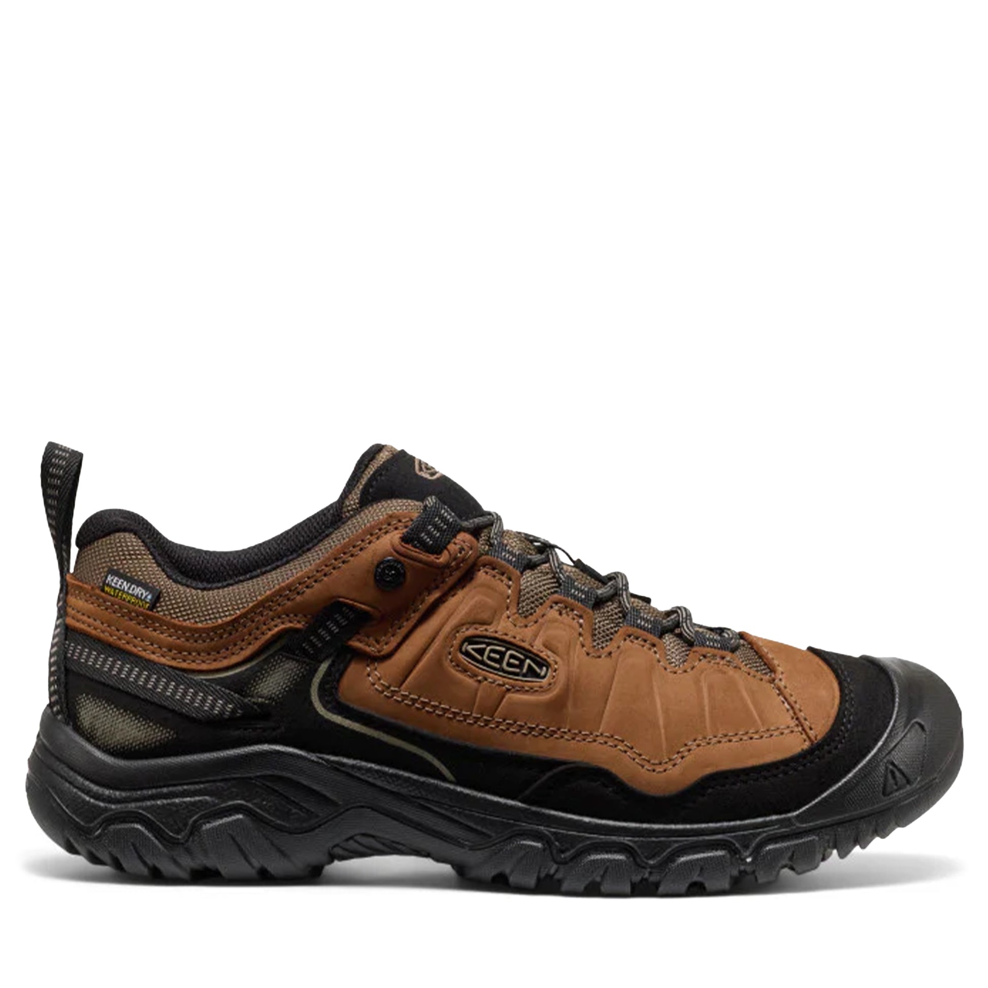Men's Keen Targhee IV Wide Waterproof Hiking Boots - Bison/Black Bison Black