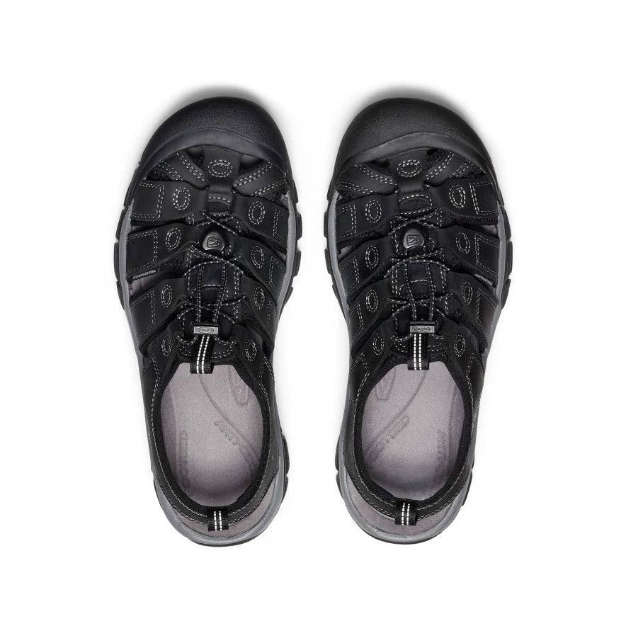 Men's Keen Newport Lether Sandals - Black/Steel Grey