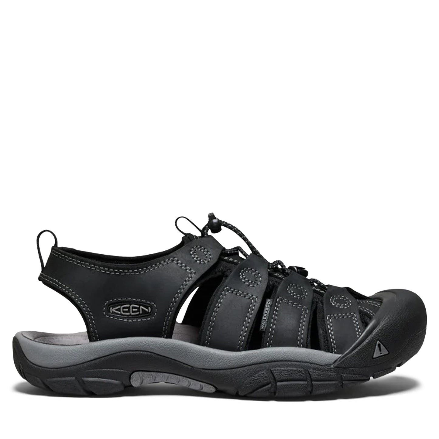 Men's Keen Newport Lether Sandals - Black/Steel Grey