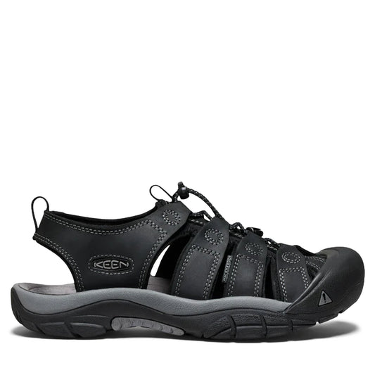 Men's Keen Newport Lether Sandals - Black/Steel Grey